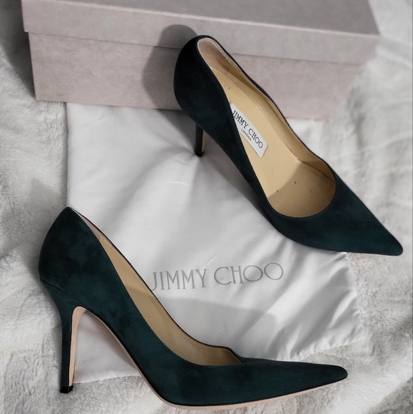 Jimmy Choo Dark Green Women's Shoes - Picture 3 of 10